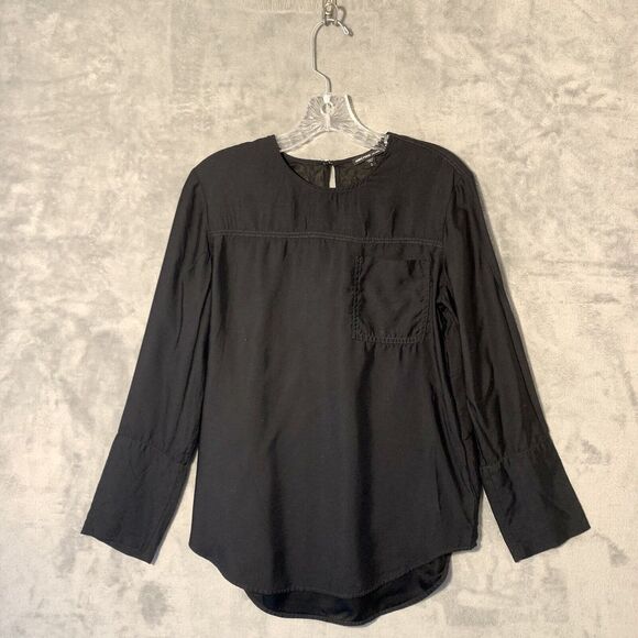 Standard James Perse Women’s Top Sz 2 Pullover Tunic Medium Black Modal Cupro - Picture 2 of 12